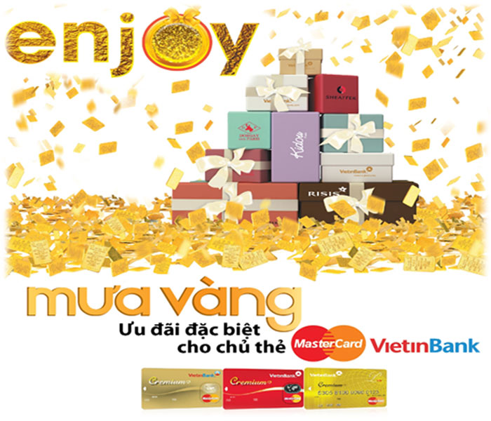 vietinbank ưu đãi thẻ tín dụng mastercard trong chương trình mưa vàng