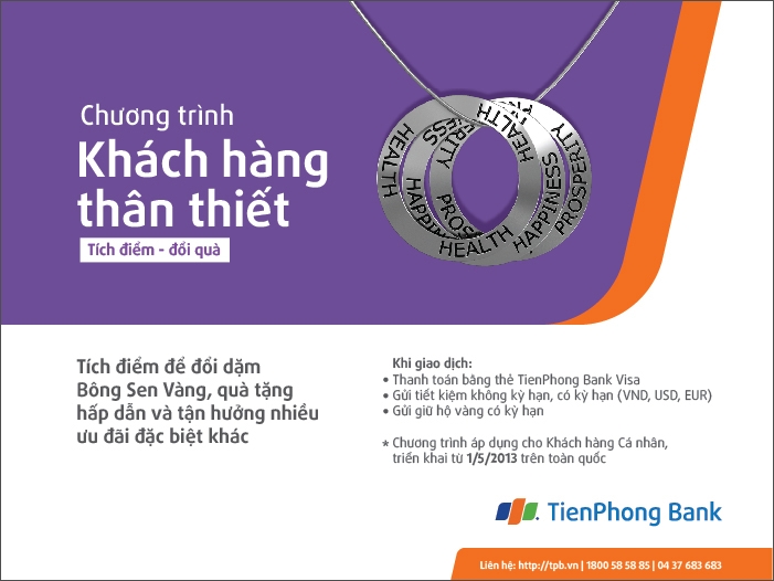 chươngtrình khách hàng tích điểm đổi quà với tienphongbank