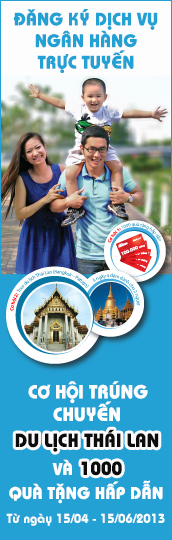 đăng kí ngân hàng trực tuyến để nhận chuyến du lịch Thái lan