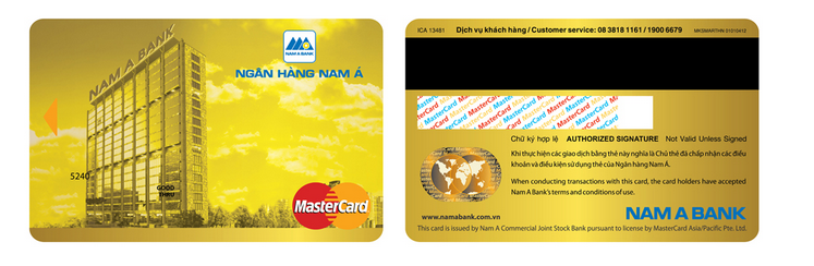 tiện ích thẻ tín dụng namabank mastercard vàng
