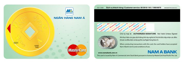 tiện ích thẻ tín dụng namabank mastercard standard