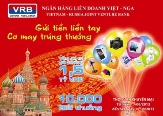 VRBank gửi tiền liền tay cơ may trúng thưởng