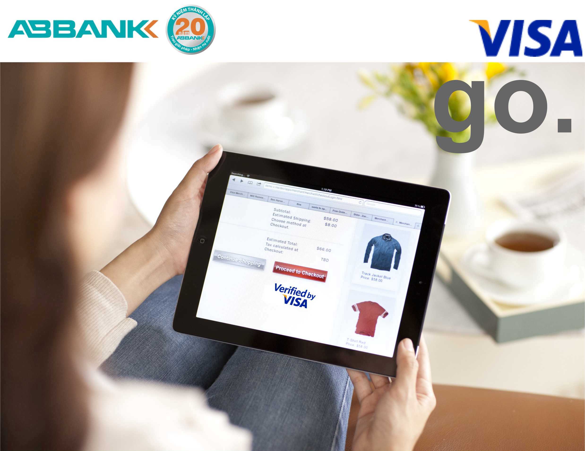Mua online được khuyến mãi lớn với chủ thẻ Visa của ABBANK