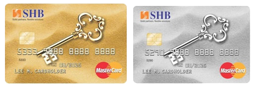 Làm thẻ tín dụng quốc tế SHB MasterCard Classsic/ MasterCard Gold