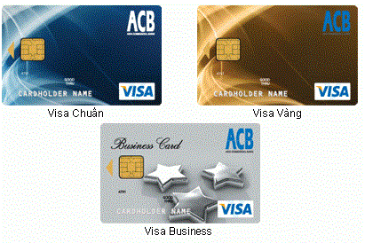 Làm thẻ tín dụng quốc tế ACB Visa chuẩn/ Visa vàng/ Visa Business