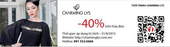 Thời  trang công sở cao cấp Charming Lys giảm giá lên đến 40% với thẻ Maritime Bank