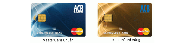 Làm thẻ tín dụng ACB MasterCard chuẩn/ ACB MasterCard vàng
