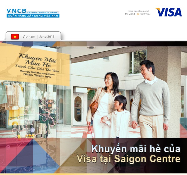 Khuyến mại hè của Trust Bank Visa tại Saigon Centre