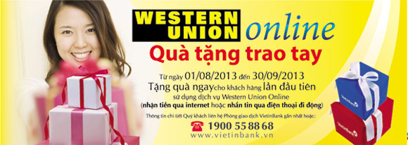 “Western Union Online, quà tặng trao tay "