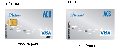 Thẻ Visa ngân hàng ACB - Thẻ Visa Prepaid ACB