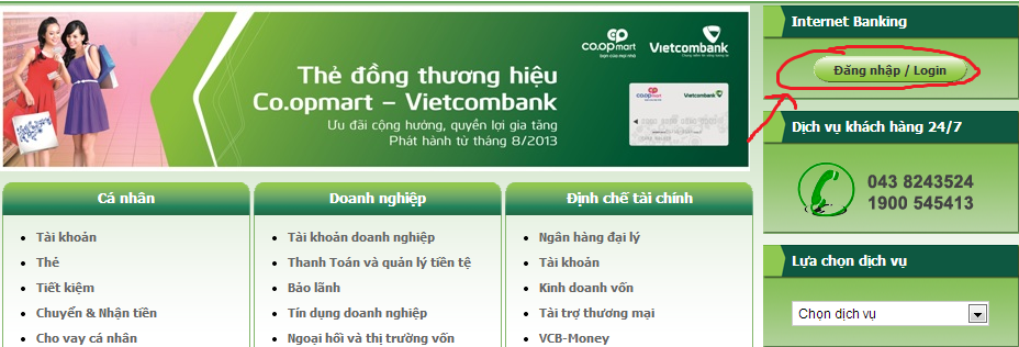 Internet Banking Vietcombank là dịch vụ