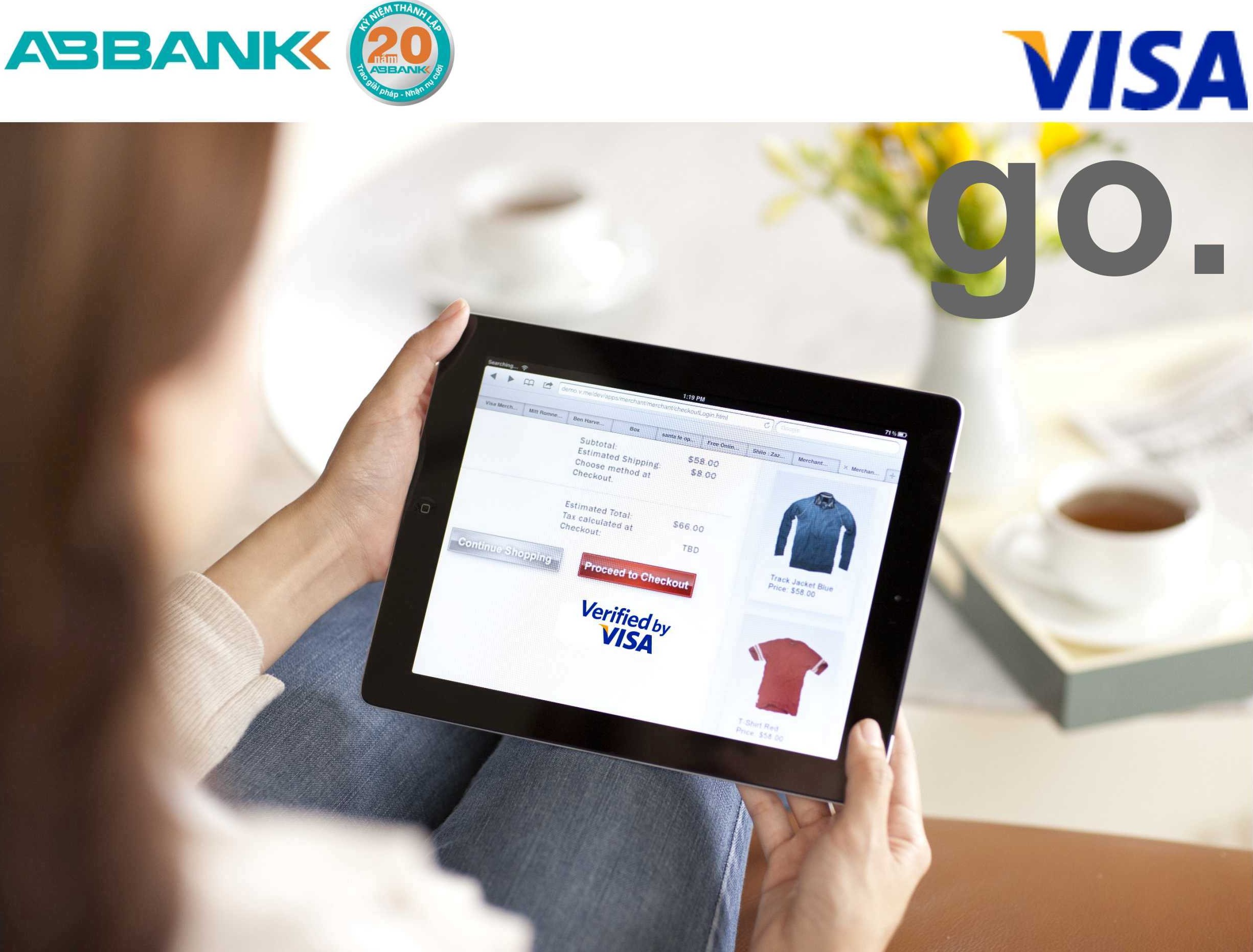Mua online được khuyến mãi lớn với chủ thẻ Visa của ABBANK
