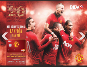 lễ ra mắt thẻ ghi nợ quốc tế BIDV Manchesterd United
