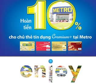 Metro khuyến mãi hoàn tiền khi thanh toán bằng thẻ VietinBank
