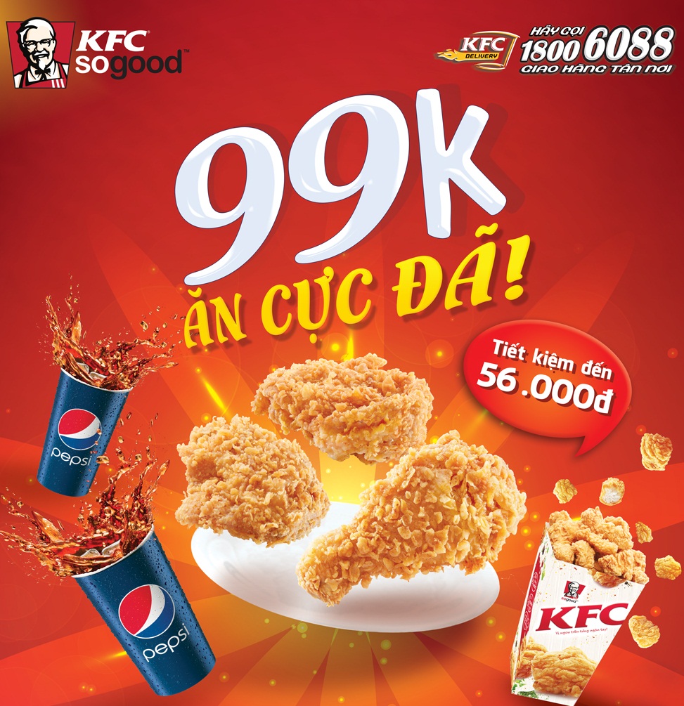 KFC khuyến mãi chỉ với 99,000 đồng