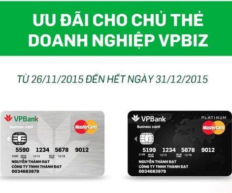 Ngân hàng VPBank ưu đãi hoàn tiền cho chủ thẻ doanh nghiệp VPBiz13